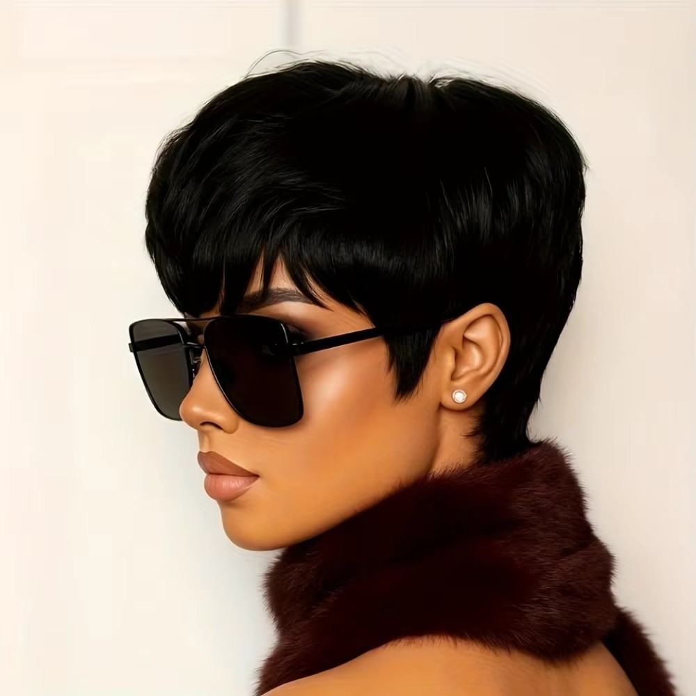 Women's Short Pixie Cut Human  - đánh giá và giá Short Pixie Cut Wig Human Hair Cheap