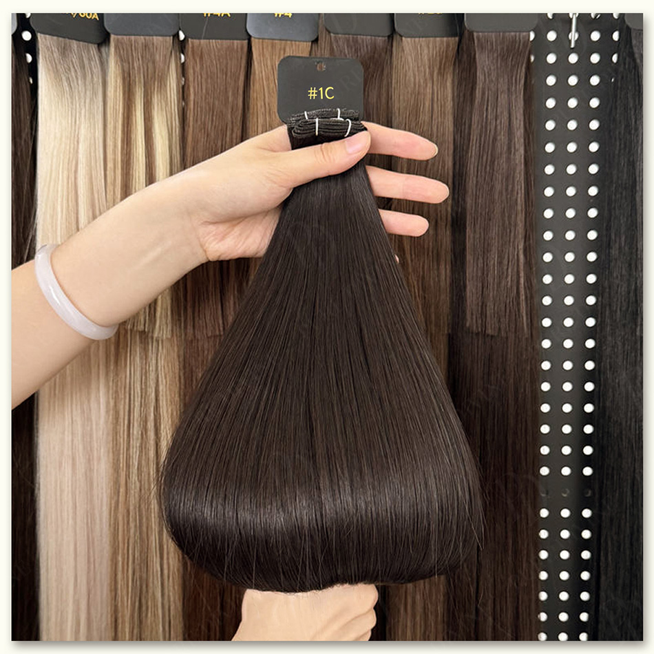 Ready to Ship Genius Weft Stra - đánh giá và giá Invisible Tape In Extensions Real Hair
