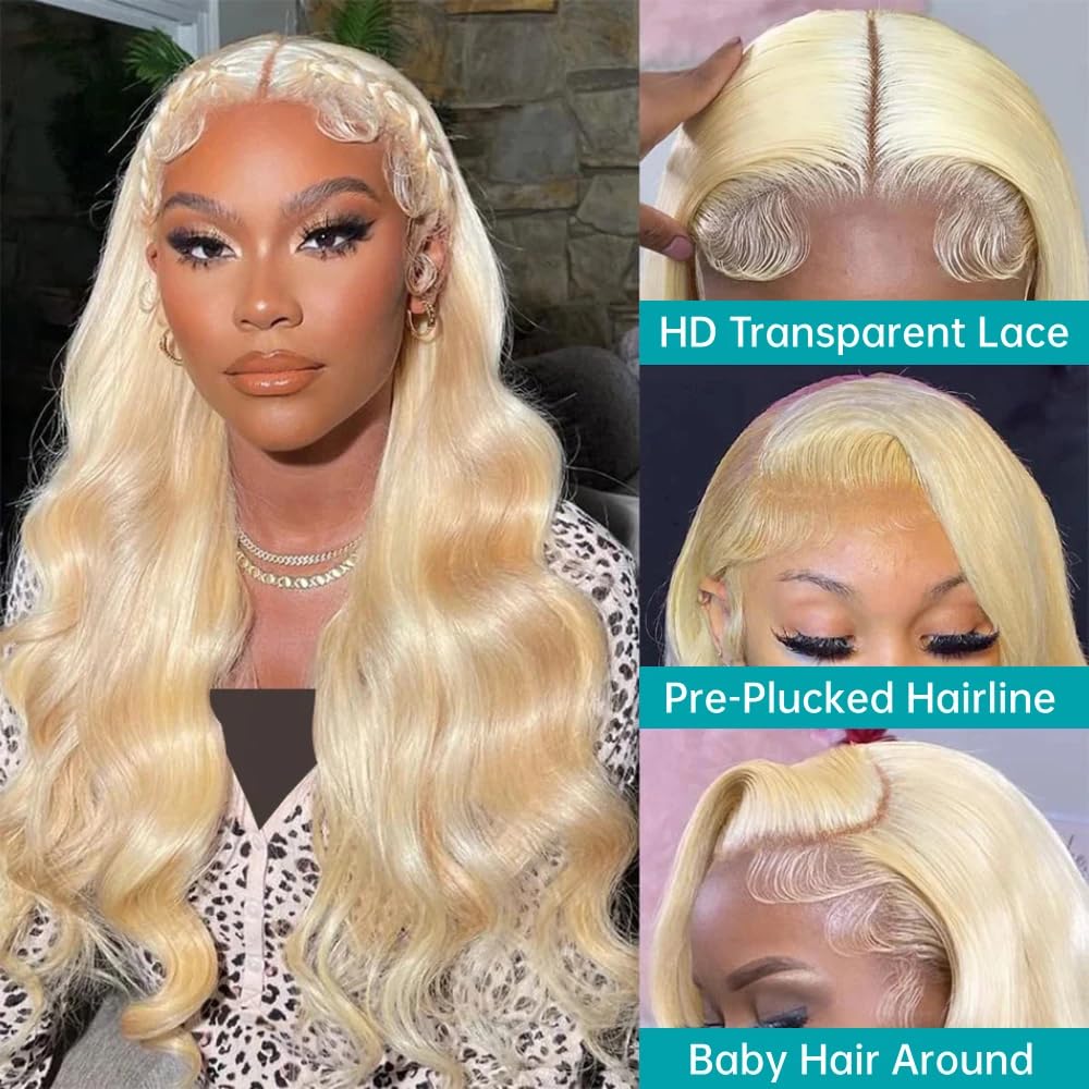 200% Density Straight Silky 61 - đánh giá và giá 613 Blonde Body Wave Lace Front Wig
