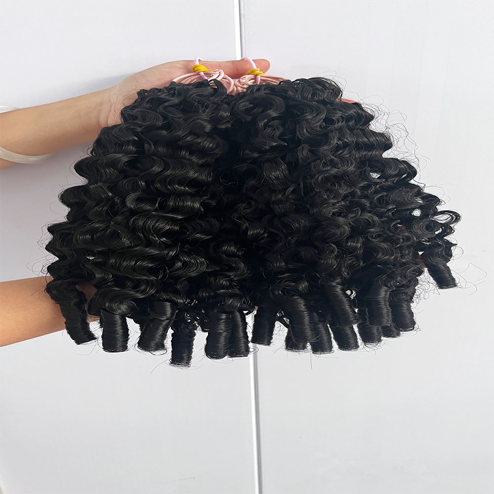 Bouncy Curly Human Hair Bundle - đánh giá và giá Hair Bundles