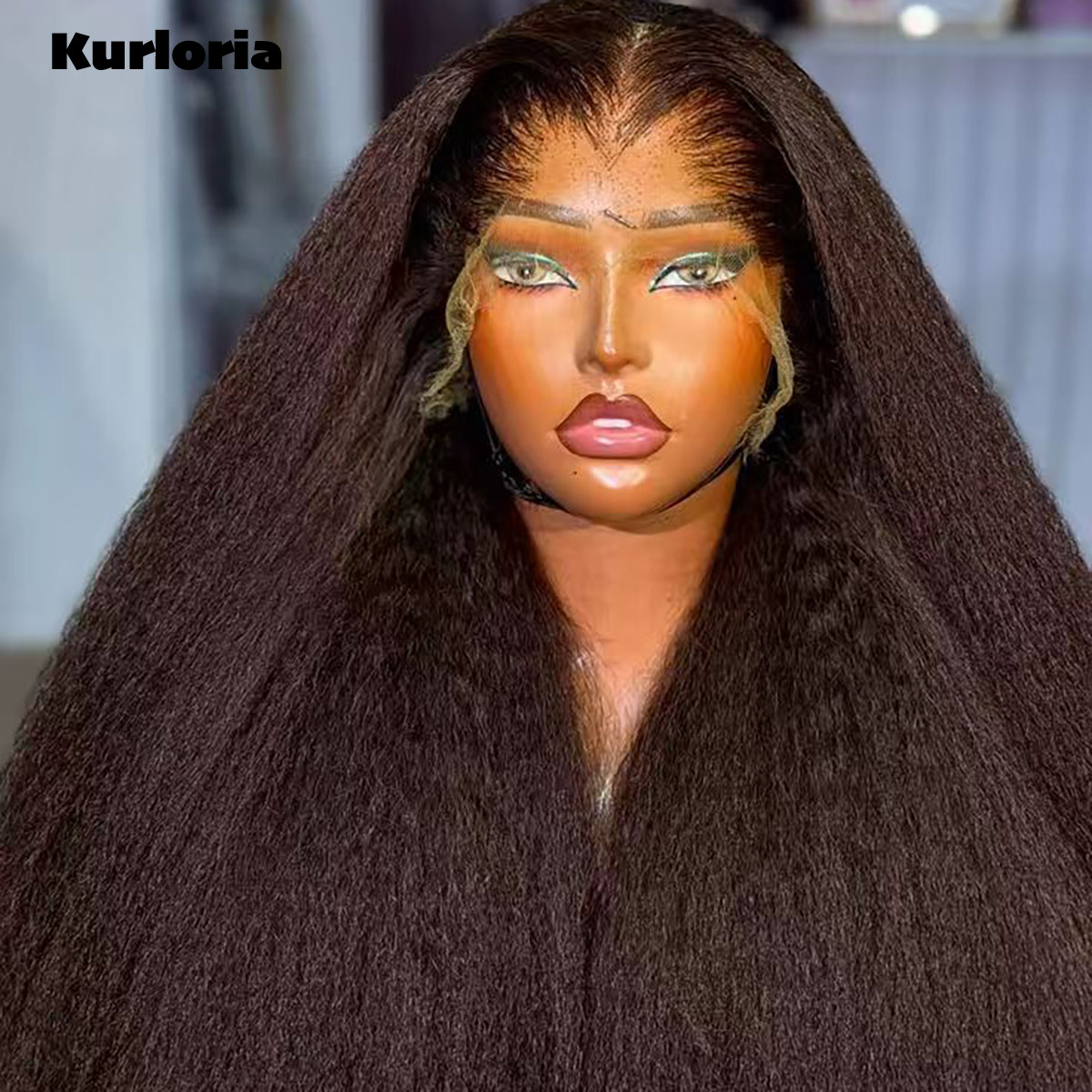 Natural Black 400 Density Kink - đánh giá và giá Glueless Wear And Go Human Hair Wig