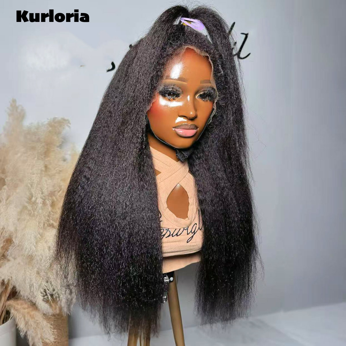 Natural Black 400 Density Kink - đánh giá và giá Glueless Wear And Go Human Hair Wig